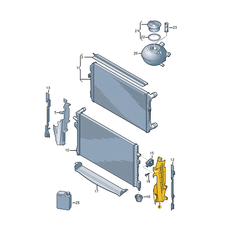 NEW VOLKSWAGEN TIGUAN 5N LEFT AIR GUIDE 5N0121283N ORIGINAL
