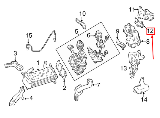 new mercedes-benz e w212 egr valve gasket a6511422380 original
