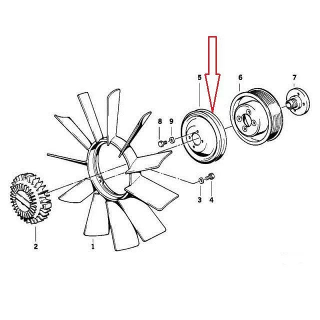 NEW BMW E36 E46 Z3 WATER PUMP PULLEY 11511739527 1739527 ORIGINAL