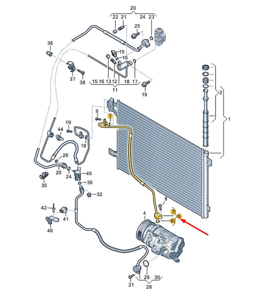 NEW VW TRANSPORTER VI T6 REFRIGERANT LINE 7E0816721B ORIGINAL