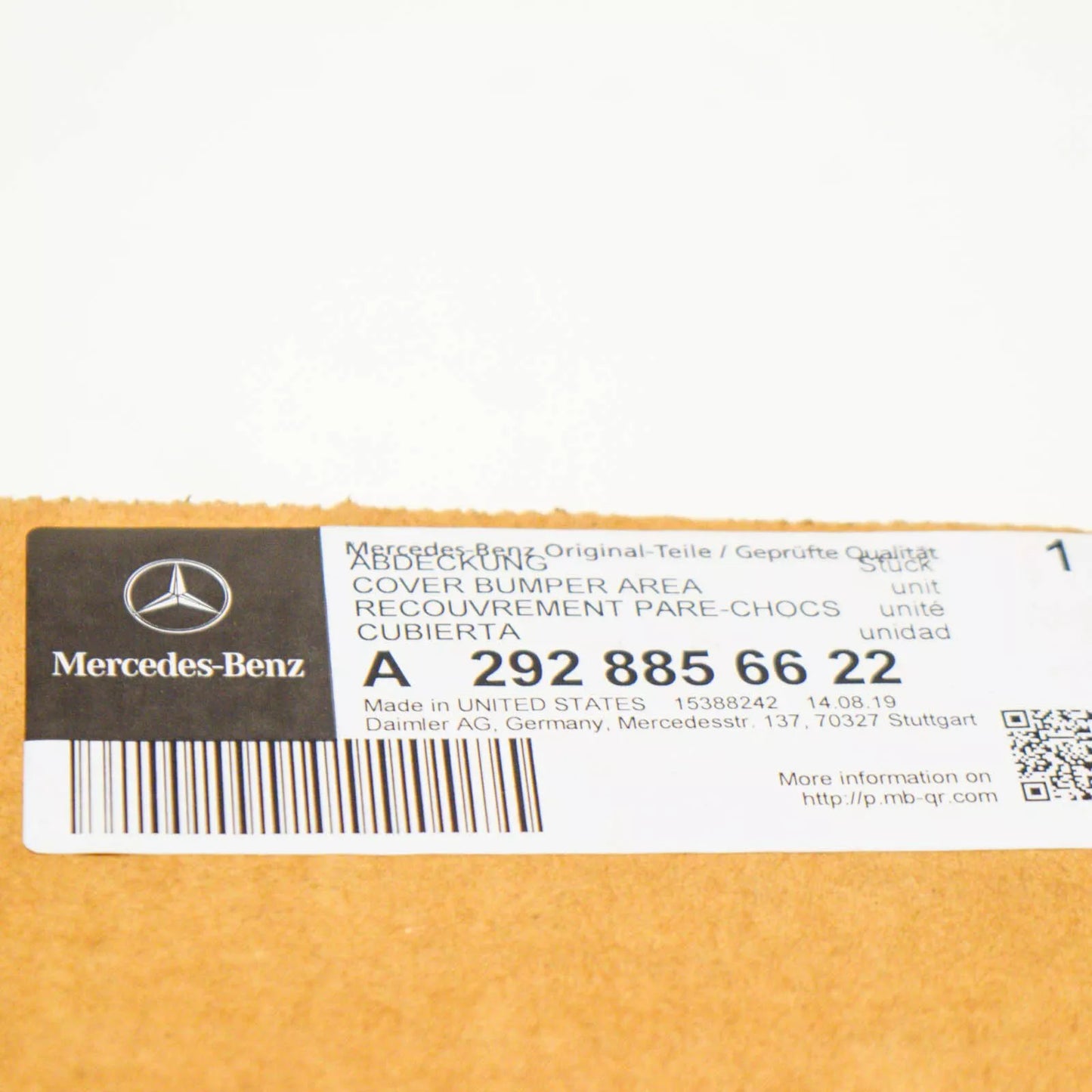 NEW MERCEDES-BENZ GLE C292 FRONT RIGHT WHEEL ARCH COVER A2928856622 ORIGINAL