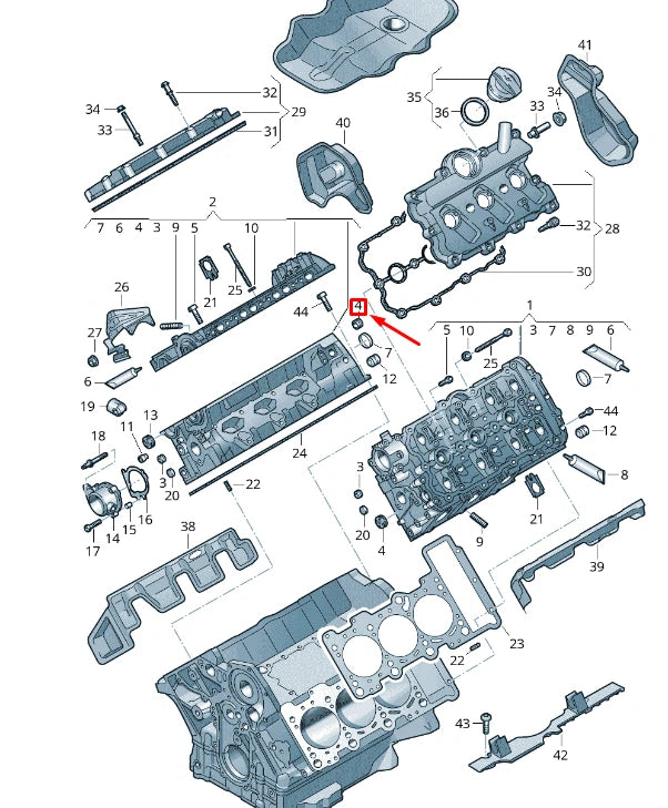 NEW VW TOUAREG 7P MK2 CYLINDER HEAD BUNGS 07L109291 ORIGINAL