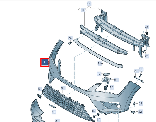 new seat ateca kh7 front bumper 575807221bgru original