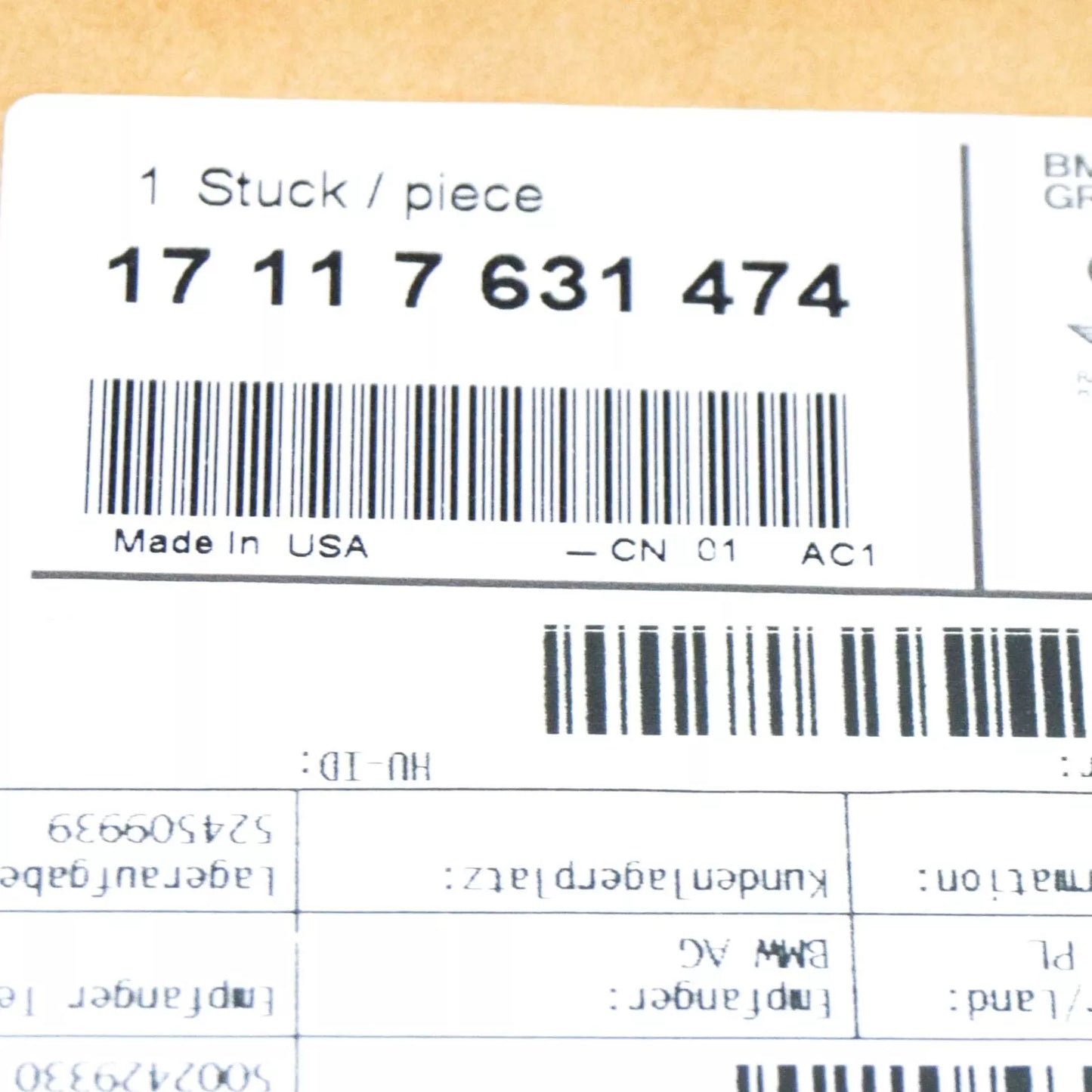 NEW BMW X6 E71 E72 LOWER RADIATOR SUPPORT HOLDER 17117631474 7631474 ORIGINAL