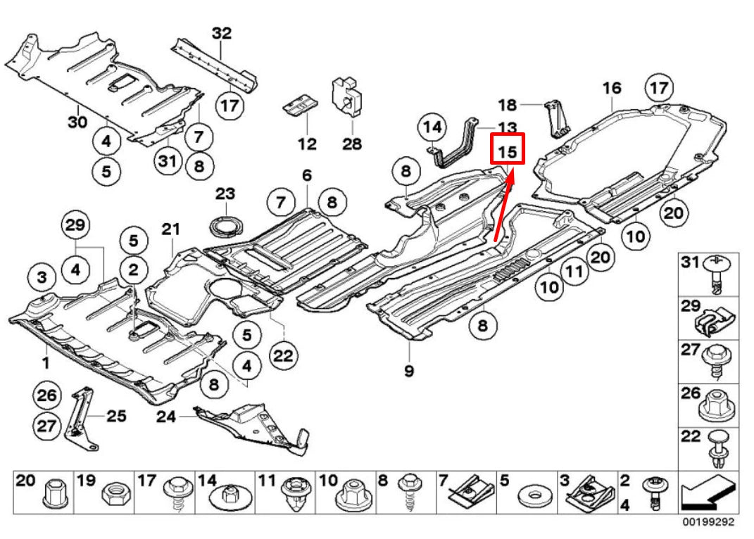 NEW BMW X5 E70 UNDER BODY COVER 7171390 51757171390 ORIGINAL