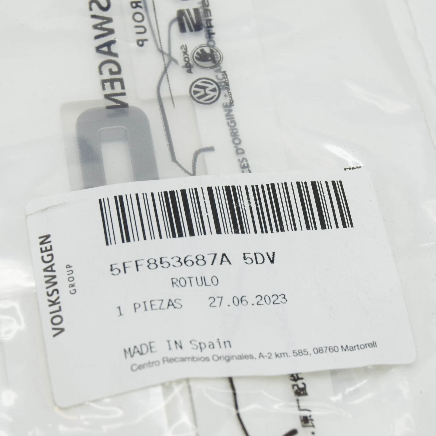 NEW CUPRA FORMENTOR REAR EMBLEM BADGE 5FF853687A5DV ORIGINAL