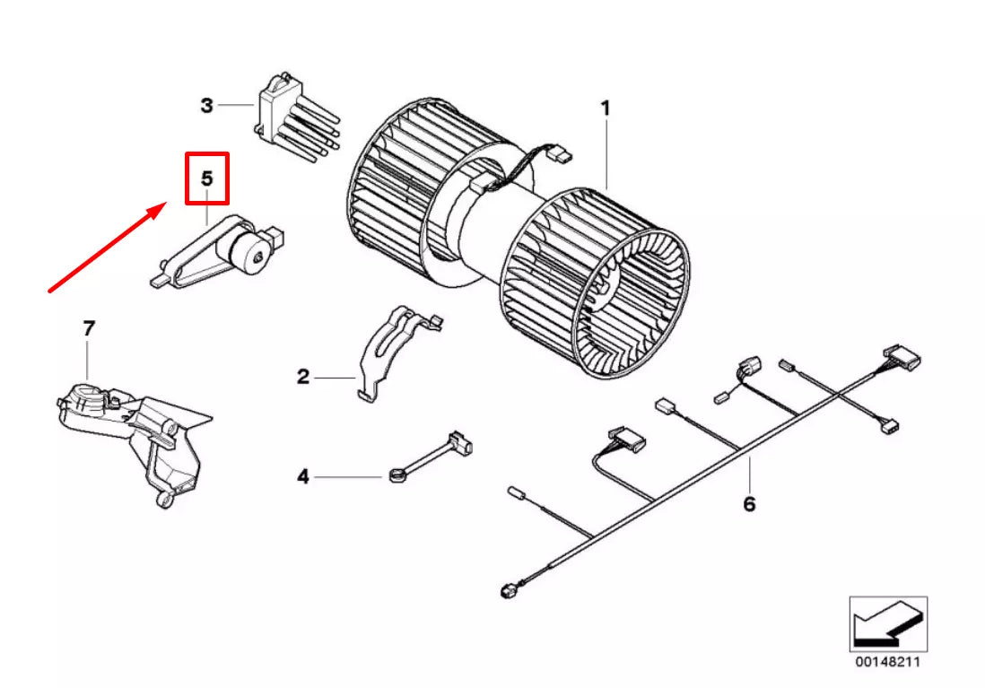 NEW BMW 3 E46 RIGHT AIR ADJUSTMENT CONTROL MOTOR 6934824 64116934824 ORIGINAL