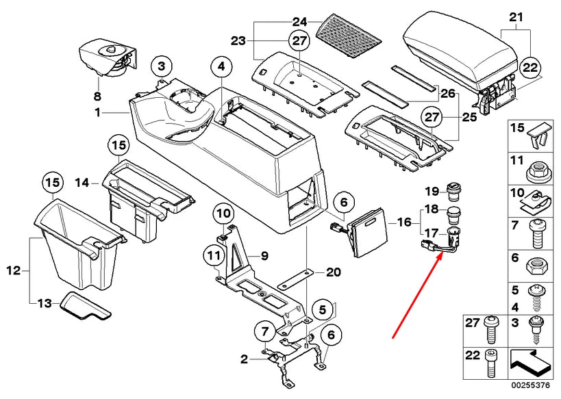 NEW BMW 5 E60 CIGARETTE LIGHTER SOCKET 61346977681 6977681 2007 ORIGINAL