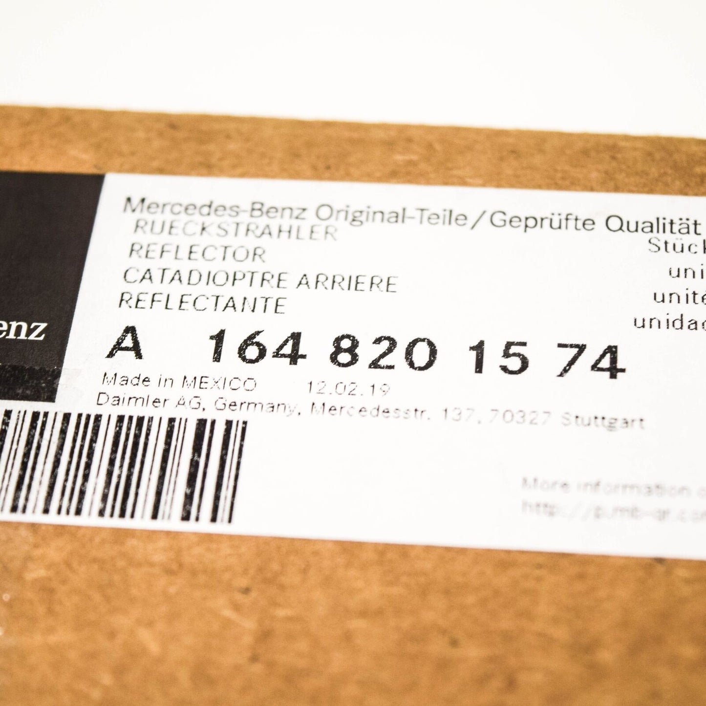 NEW MERCEDES BENZ M-CLASS W164 REAR BUMPER RIGHT DEFLECTOR A1648201574 ORIGINAL