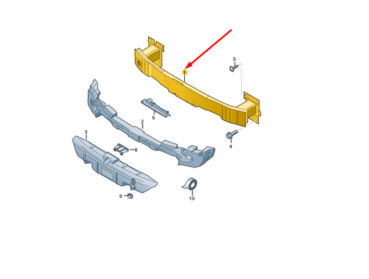 new audi a3 8v front bumper impact reinforcement bar 8v4807109e original