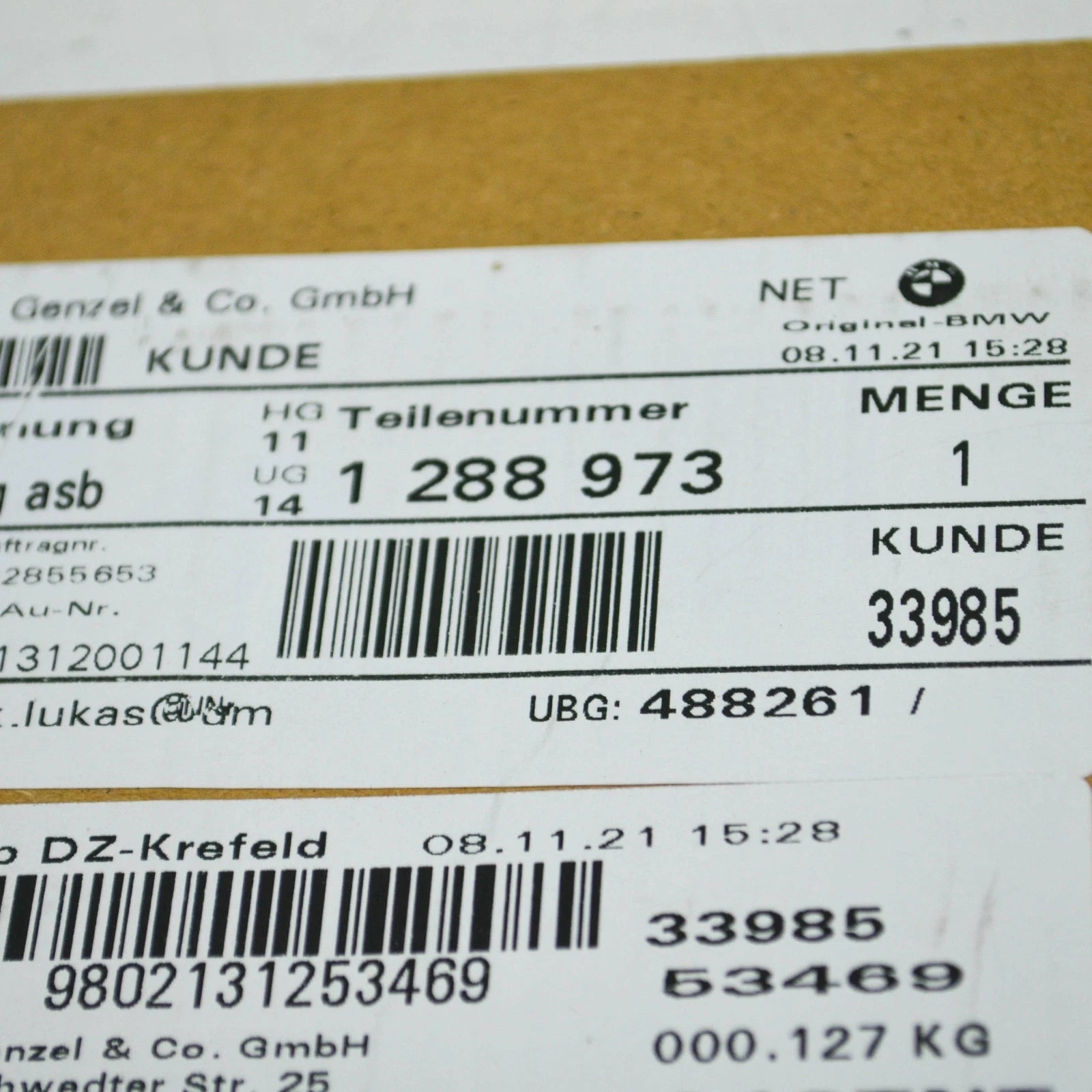 NEW BMW 7 E32 ENGINE TIMING GASKET ASBESTOS FREE 11141288973 ORIGINAL