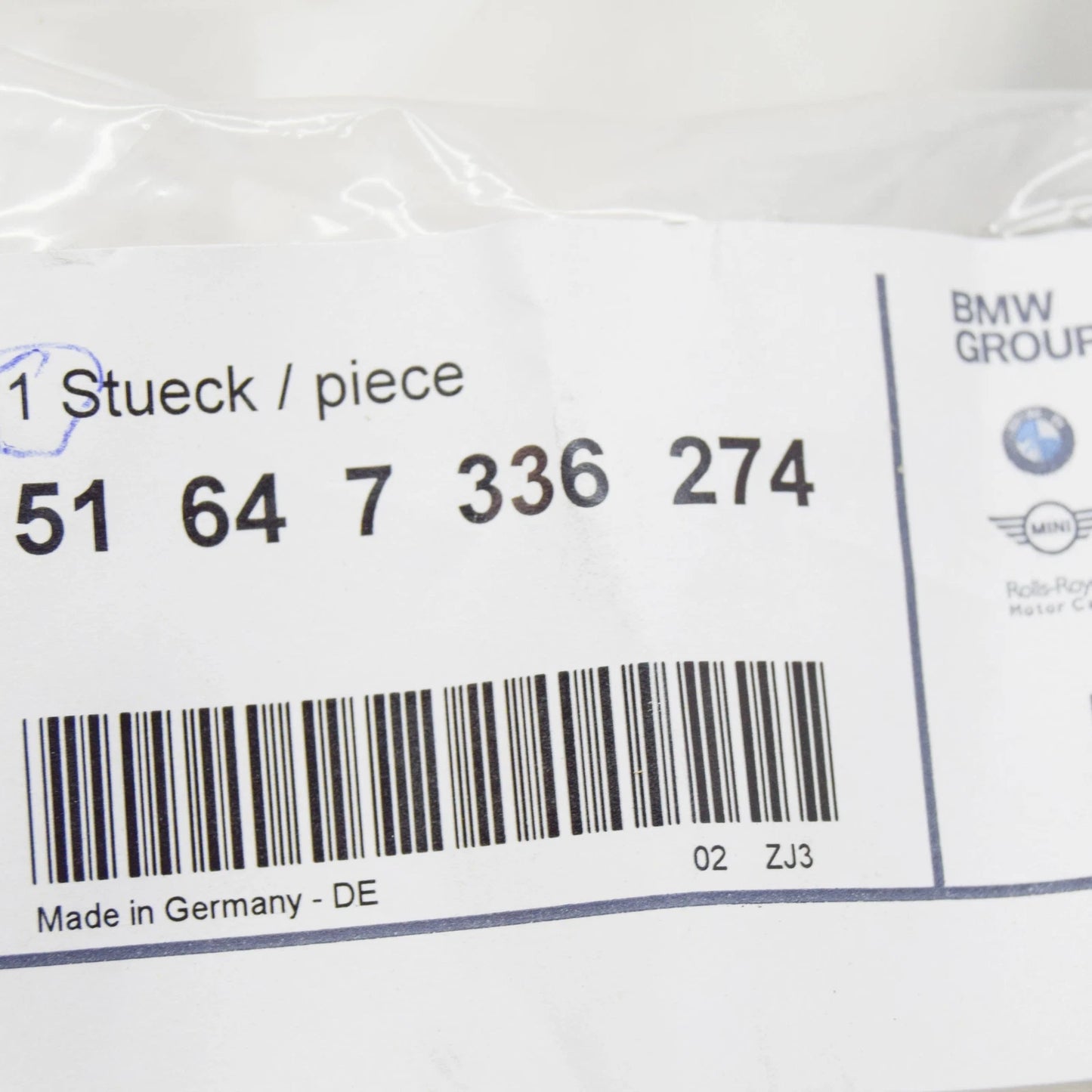 NEW BMW I8 I12 REAR RIGHT DEFORMATION ELEMENT 51647336274 ORIGINAL