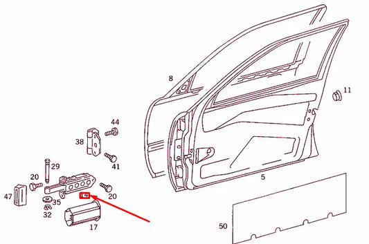 NEW MERCEDES-BENZ E W124 FRONT DOOR CHECK A1267200516 ORIGINAL