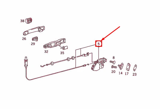 NEW MERCEDES-BENZ ML W163 REAR LEFT DOOR LOCK A1637302135