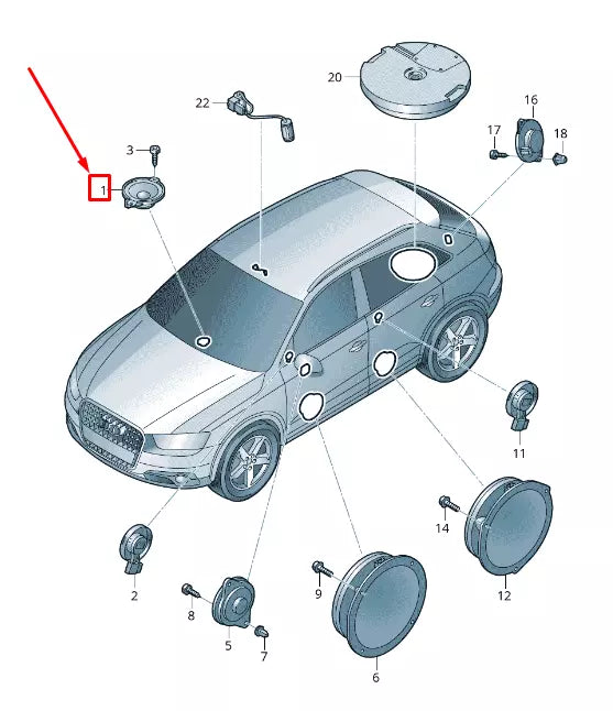 NEW AUDI A1 8X FRONT CENTER DASHBOARD LOUD SPEAKER 8X0035416C