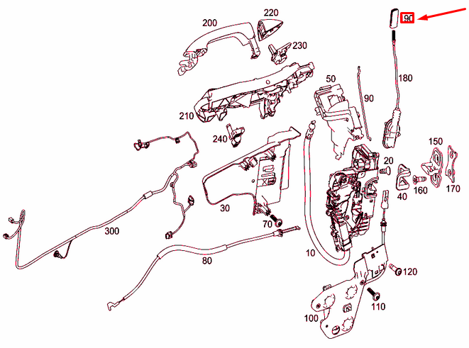 NEW MERCEDES-BENZ S C217 FRONT DOOR LOCKING SYSTEM BUTTON A2227660128 ORIGINAL