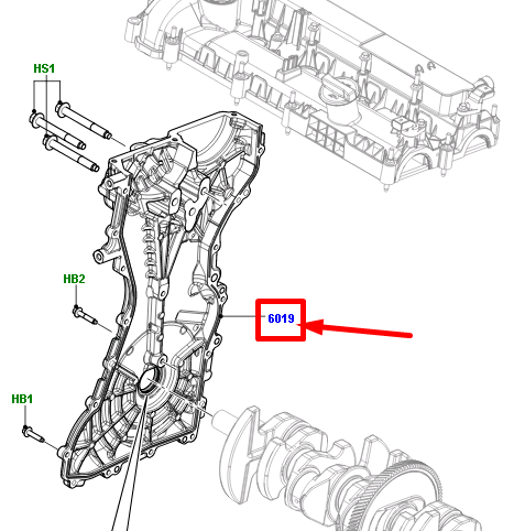 new land rover freelander 2 l359 front engine cover lr083904 original