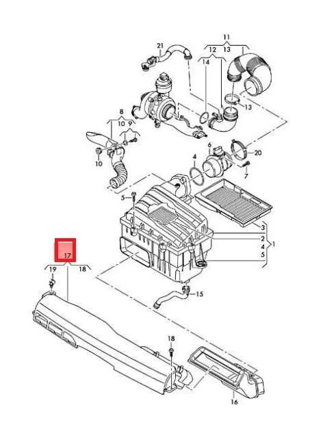 NEW AUDI A1 GB AIR FILTER INLET DUCT AIR GUIDE 2Q0129509 2019