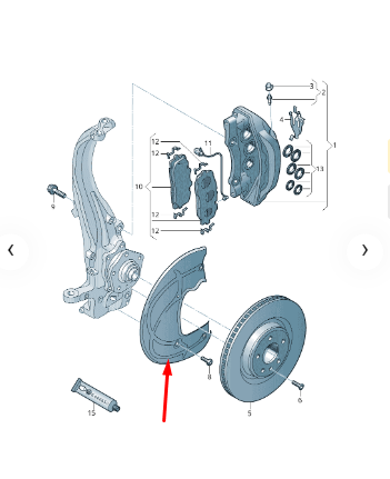 NEW AUDI Q7 4M FRONT LEFT BRAKE DISC PROTECTION SPLASH SHIELD 4M0615311A