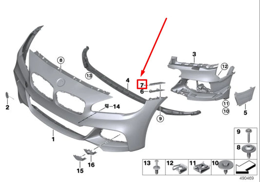 NEW BMW 2 F45 FRONT LEFT SIDE MOUNTING PANEL 51117328679 7328679 ORIGINAL