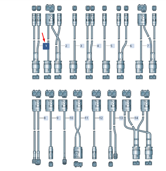 new skoda superb mk3 aerial cable 3v5035550 original