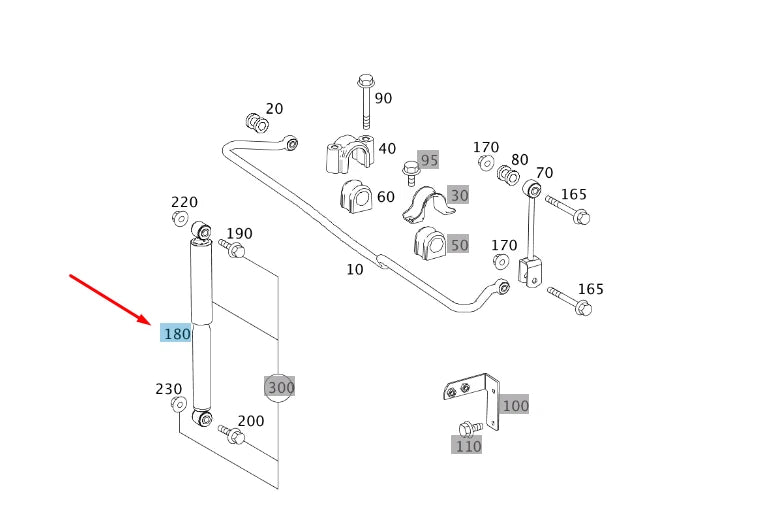 NEW MERCEDES-BENZ SPRINTER W906 REAR SHOCK ABSORBER A9063261300 ORIGINAL