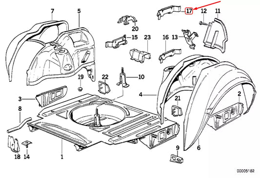 NEW BMW 3 E30 REAR EXHAUST BRACKET 41111922407 1922407 ORIGINAL