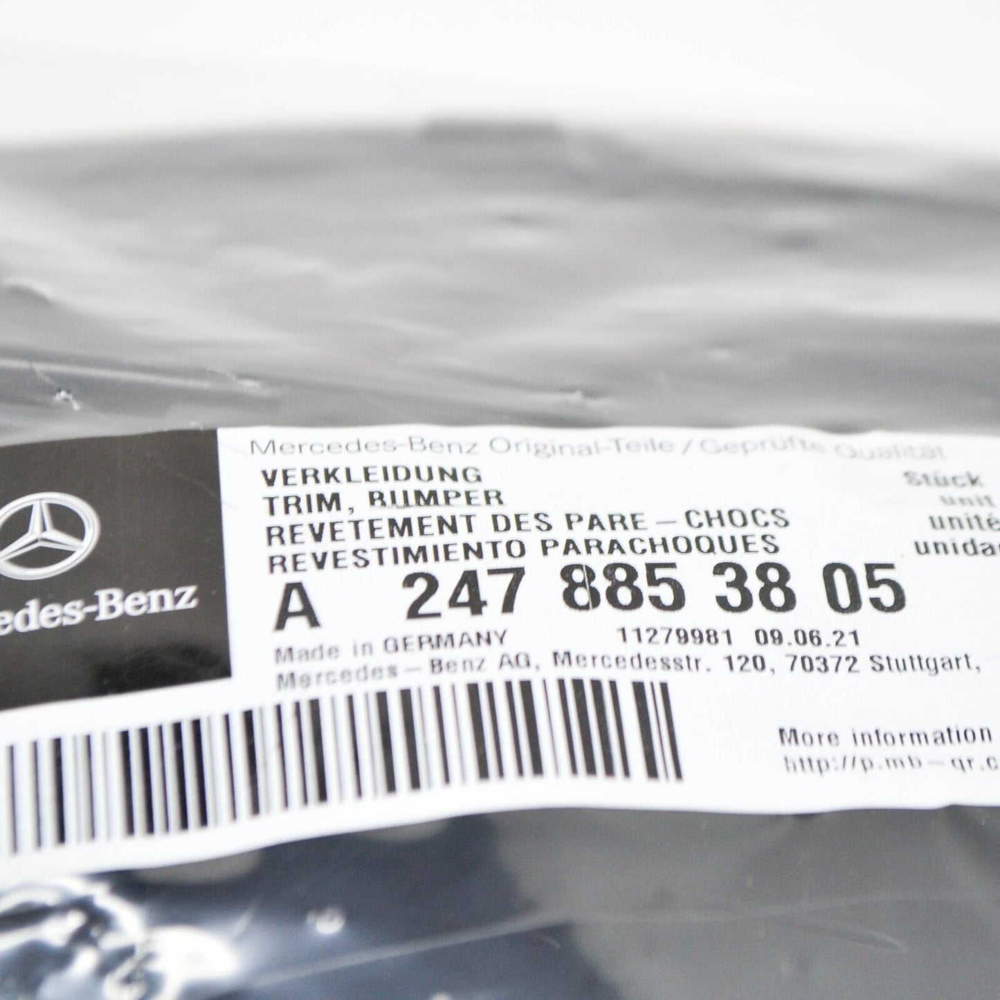 NEW MB B-CLASS W247 FRONT BUMPER LEFT OUTER GRILLE AMG A2478853805 ORIGINAL