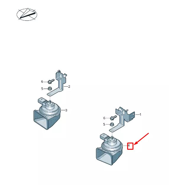 NEW VW TIGUAN AD LOW TONE HORN SIGNAL 3B0951221D