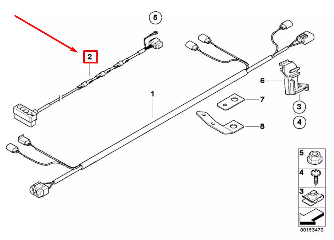 NEW BMW 3 E90 ACTIVE STEERING SYSTEM POWER CABLE 9141170 61129141170 ORIGINAL