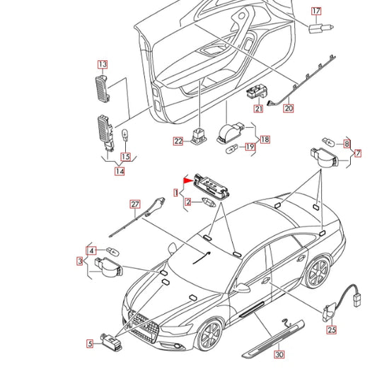 NEW AUDI A6 4A INTERIOR LIGHT 4H0947105C