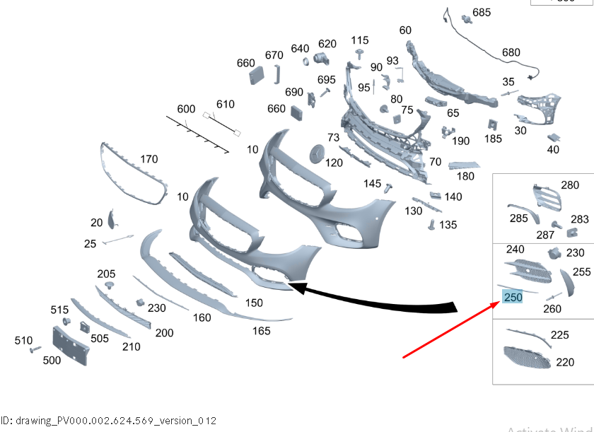 NEW MERCEDES-BENZ E W213 FRONT BUMPER LEFT BOTTOM TRIM A2138858601 2015 ORIGINAL