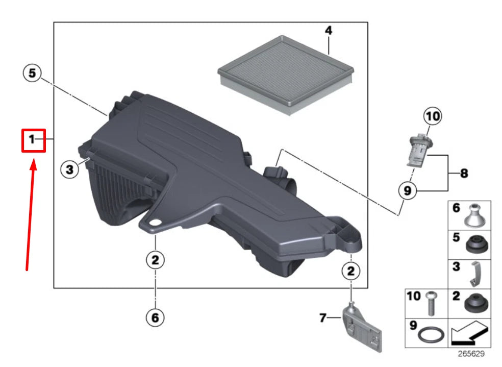 NEW BMW 3 F30, F80 M SPORTS AIR INTAKE 8602387 13718602387 ORIGINAL