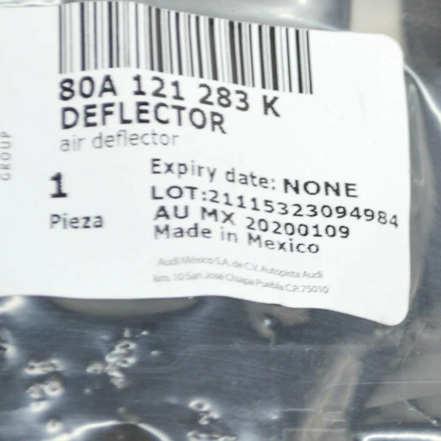 NEW AUDI Q5 FY FRONT LEFT RADIATOR SUPPORT AIR GUIDE 80A121283K