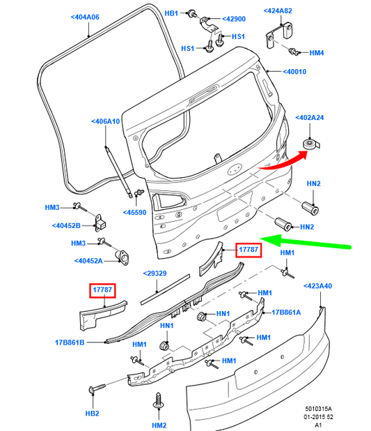 new ford galaxy mk2 rear right bumper bracket am21-17a881-af 1740299 original