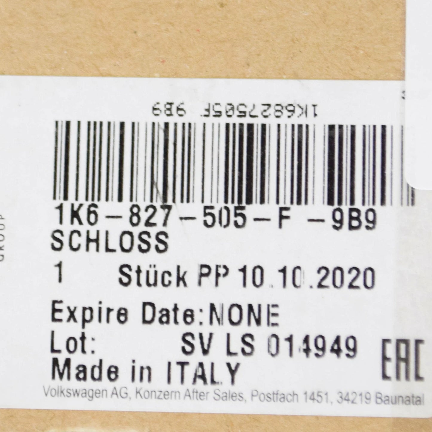 NEW VOLKSWAGEN GOLF MK5 REAR TRUNK BOOT LID LOCK 1K6827505F9B9