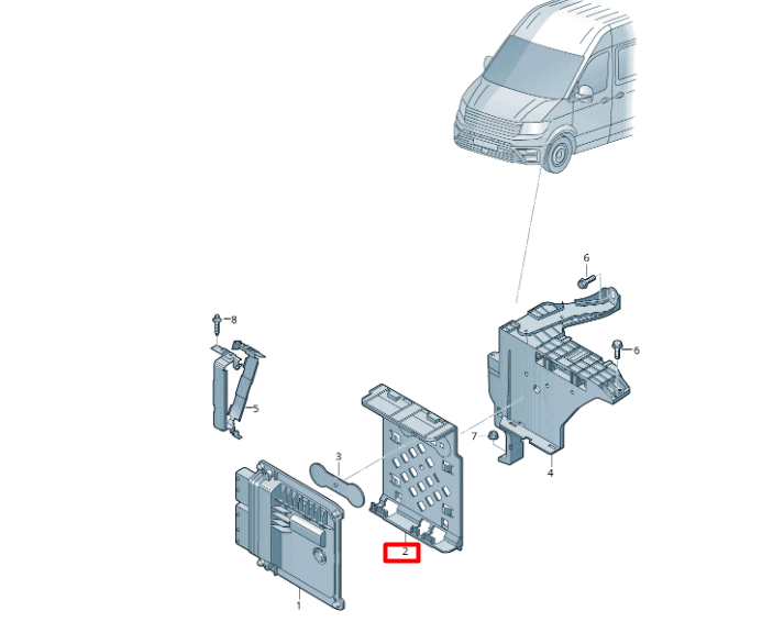 NEW VOLKSWAGEN CRAFTER SY CONTROL UNIT RETAINER 2N0906507 ORIGINAL