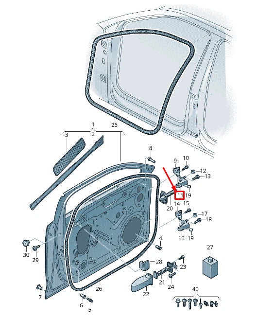 NEW AUDI A5 SPORTBACK F5 FRONT RIGHT LOWER DOOR HINGE 80A831404A ORIGINAL