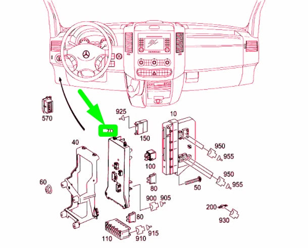 NEW MERCEDES-BENZ SPRINTER W906 FUSE BOX A9065454301 ORIGINAL