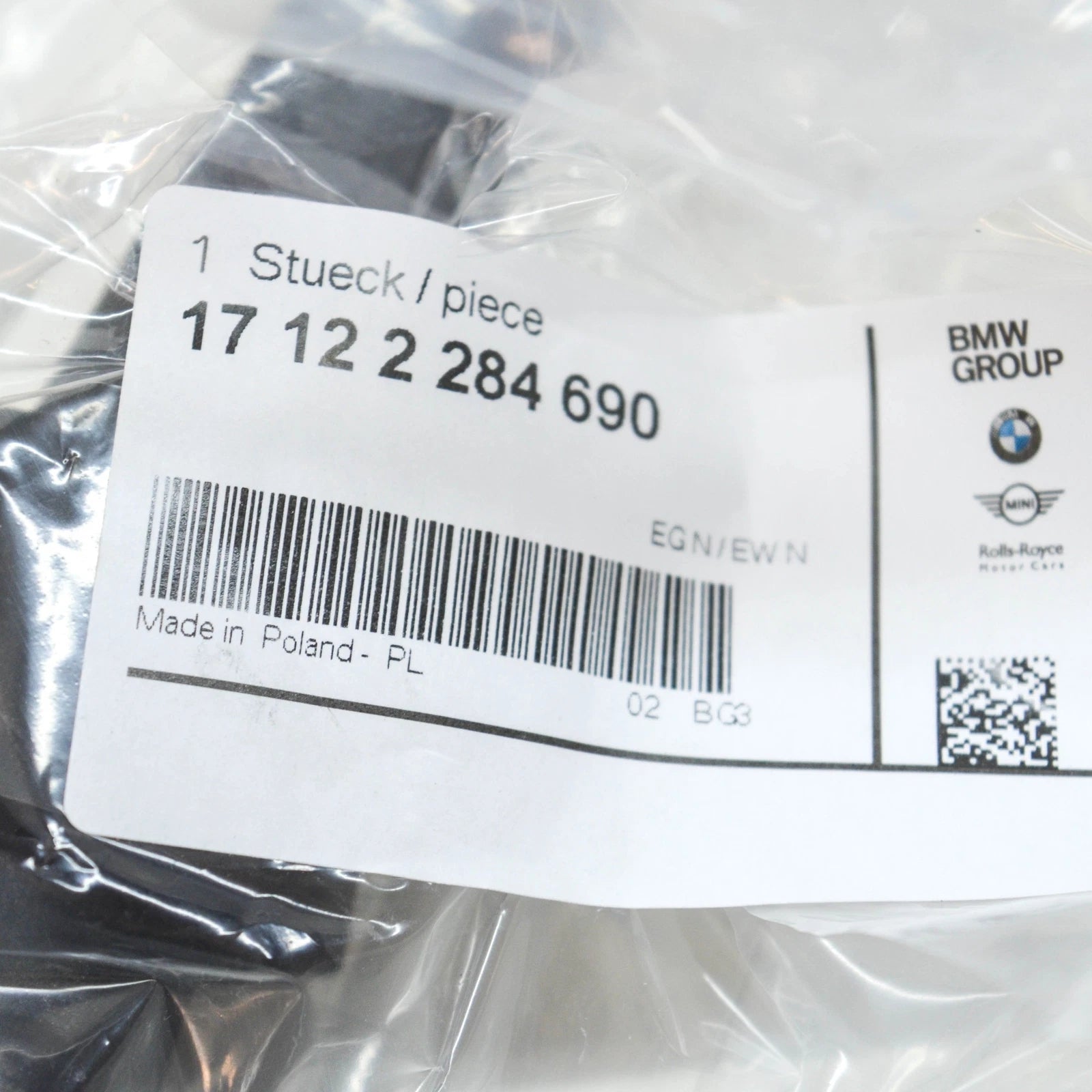 NEW BMW M3 F80 LEFT WATER RADIATOR COOLANT HOSE LOWER 17122284690 ORIGINAL