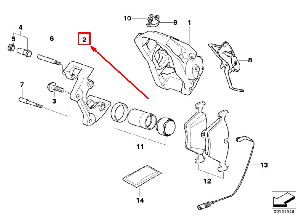 new bmw 3 e90 front brake caliper carrier 2283364 34112283364 original