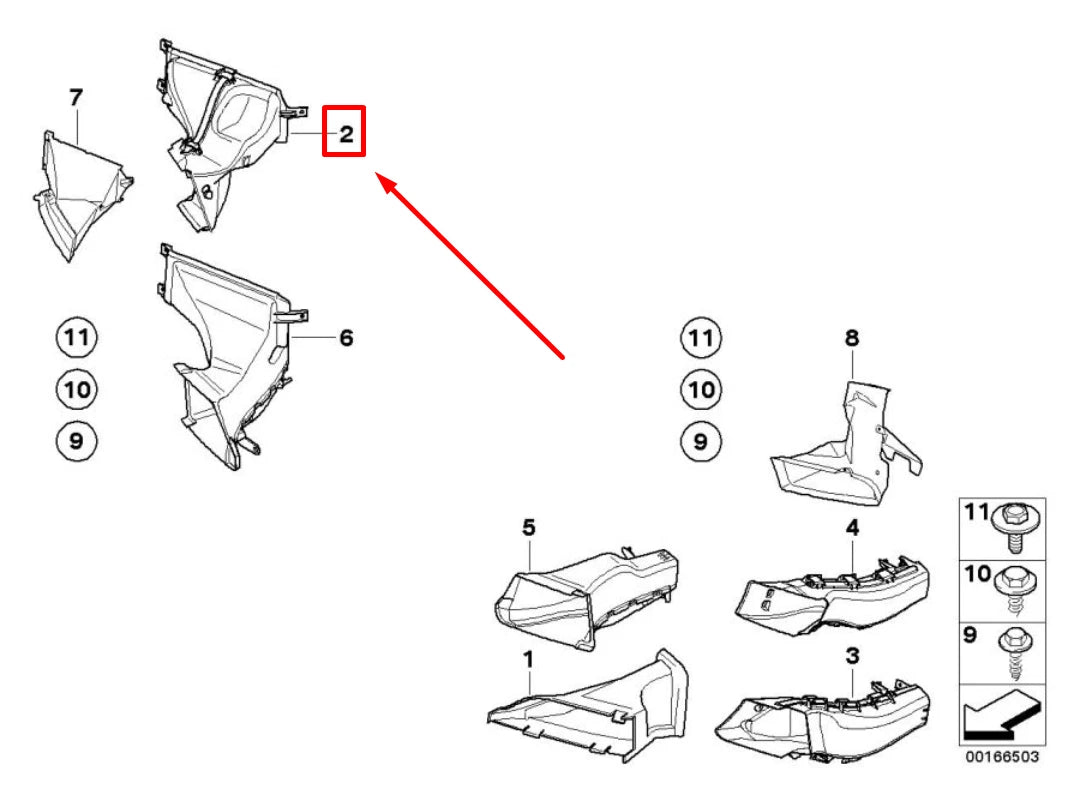 NEW BMW 3 CABRIO E93 FRONT RIGHT AIR DUCT 7161434 51717161434 ORIGINAL