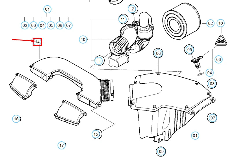 NEW BMW 1 COUPE E82 INTAKE HOOD SUCTION 13717547593 ORIGINAL