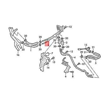 new volkswagen crafter sz coolant hose 2n0121065af original
