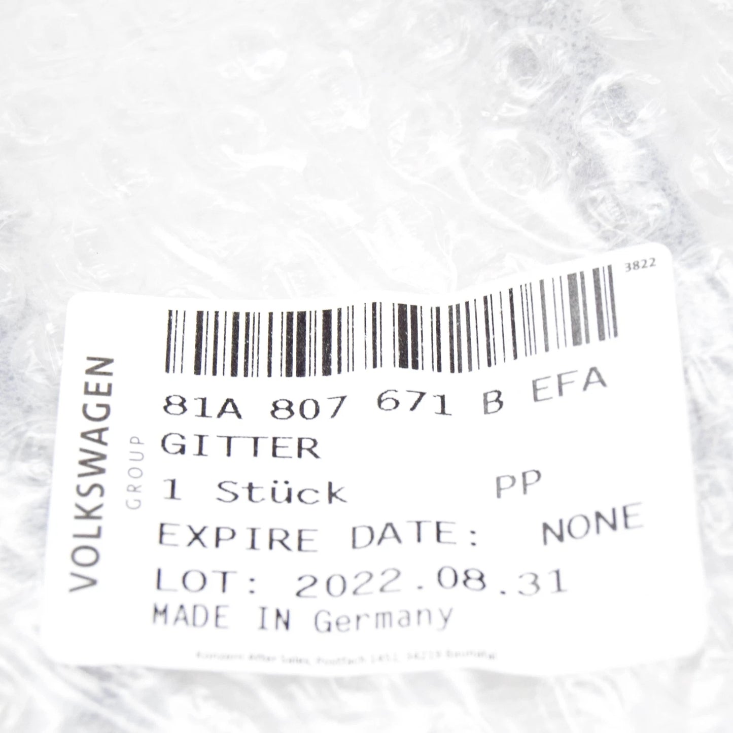 NEW AUDI Q2 FRONT BUMPER LEFT GRILLE 81A807671BEFA ORIGINAL