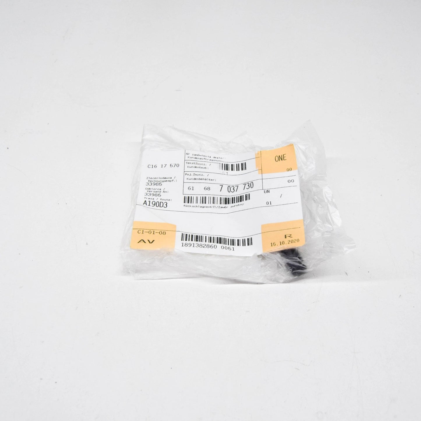 NEW BMW 1 E87 REAR WINDOW WIPER MOTOR NON RETURN VALVE 61687037730 ORIGINAL