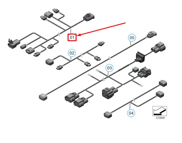 NEW BMW X3 F25 FRONT PARKING SENSORS WIRING 61129304728 ORIGINAL