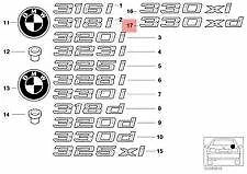 NEW BMW E46 TRUNK LID CHROME 330XD EMBLEM BADGE LOGO SIGN 7032917 51147032917