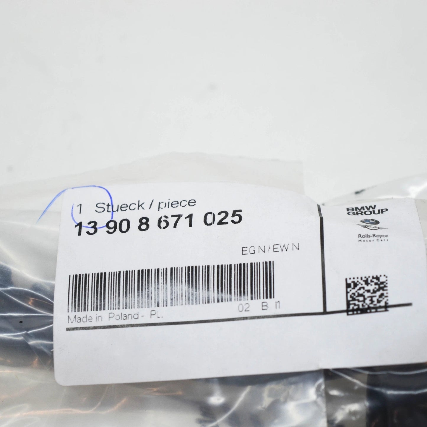 NEW BMW 2 GRAN COUPE F44 TANK EVAP LINE WITH PRESSURE SENSOR 3908671025 ORIGINAL