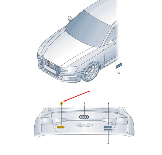 NEW AUDI RS4 B9 REAR EMBLEM BADGE 8W9853740T94